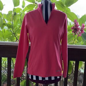 Jacket Fleece Pullover M Hot Pink 1/4 Zip Cuddly Eddie Bauer Activewear Soft